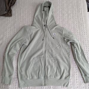 North Face Full Zip Sweatshirt - Light Green - Large